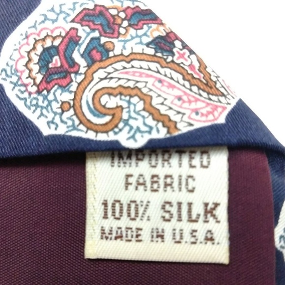 Mens Blue Manhattan 100% Silk Tie Made In The USA - Picture 4 of 4